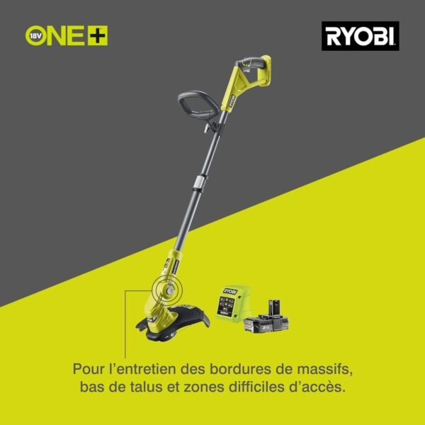Ryobi- Coupe-Bordures/Dresse-Bordures 18V One+™ - 25/30 cm (1 x 2 Ah) - RLT183220S – Image 5